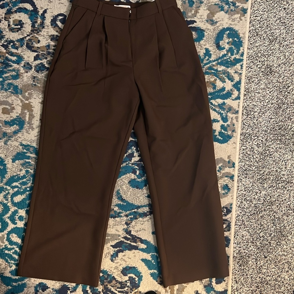 A&F Sloane High Rise Tailored Twill Pant Short Length